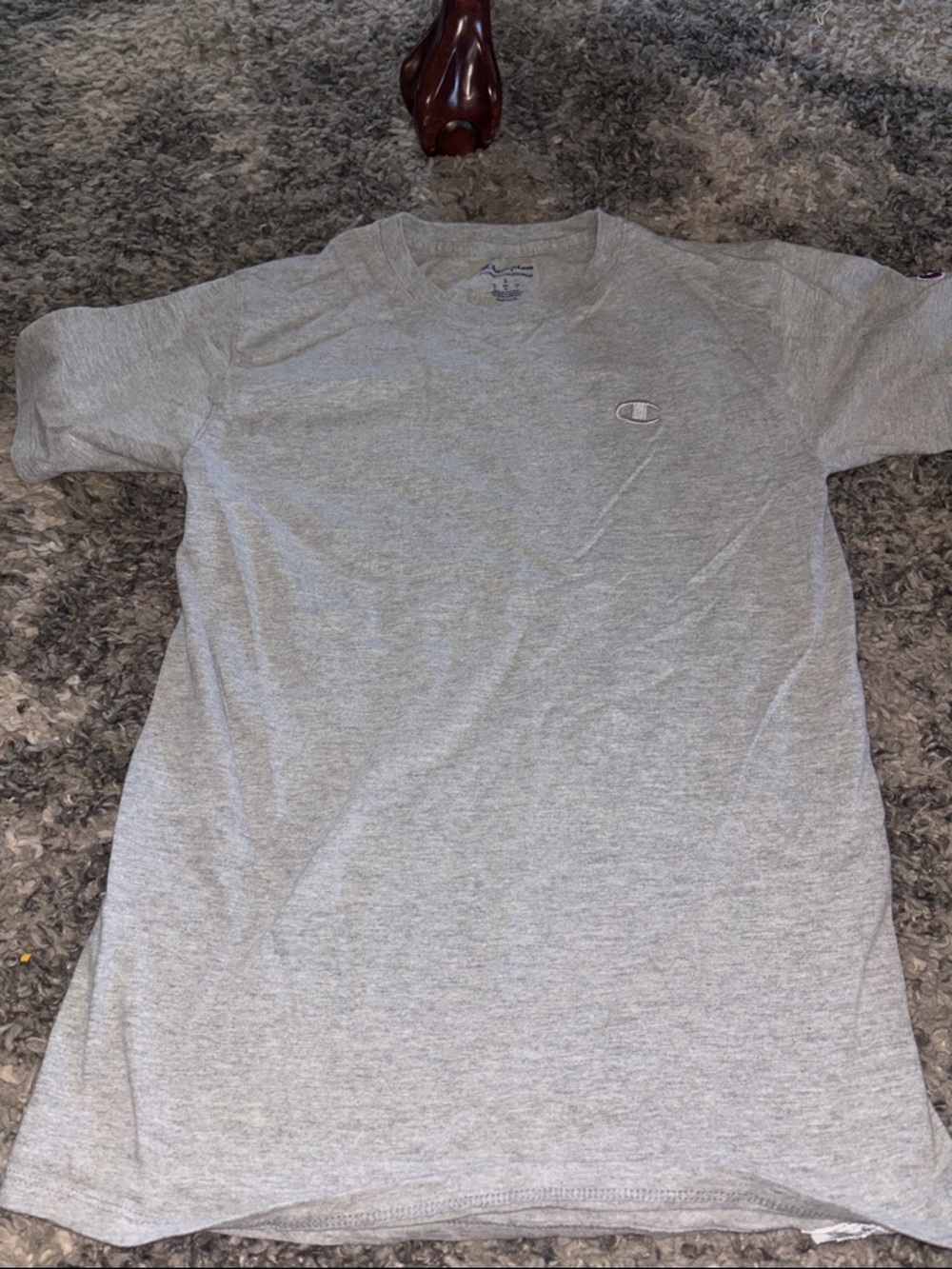 Champion Light Gray Short Sleeve Logo Tee